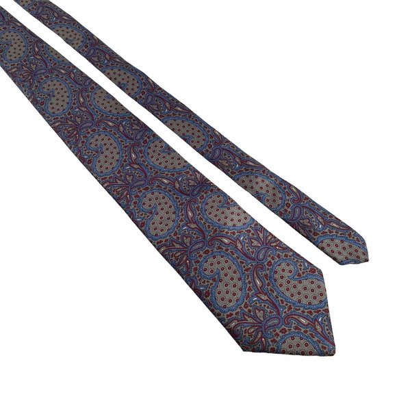 Hanover Vintage Mens Necktie Slim 3.5 Inch Accessory Office Work Casual Dad Gift - Picture 1 of 5